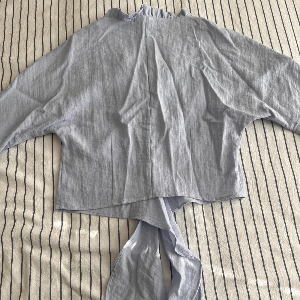 Zara Basic Collection Sky Blue Top - image 4